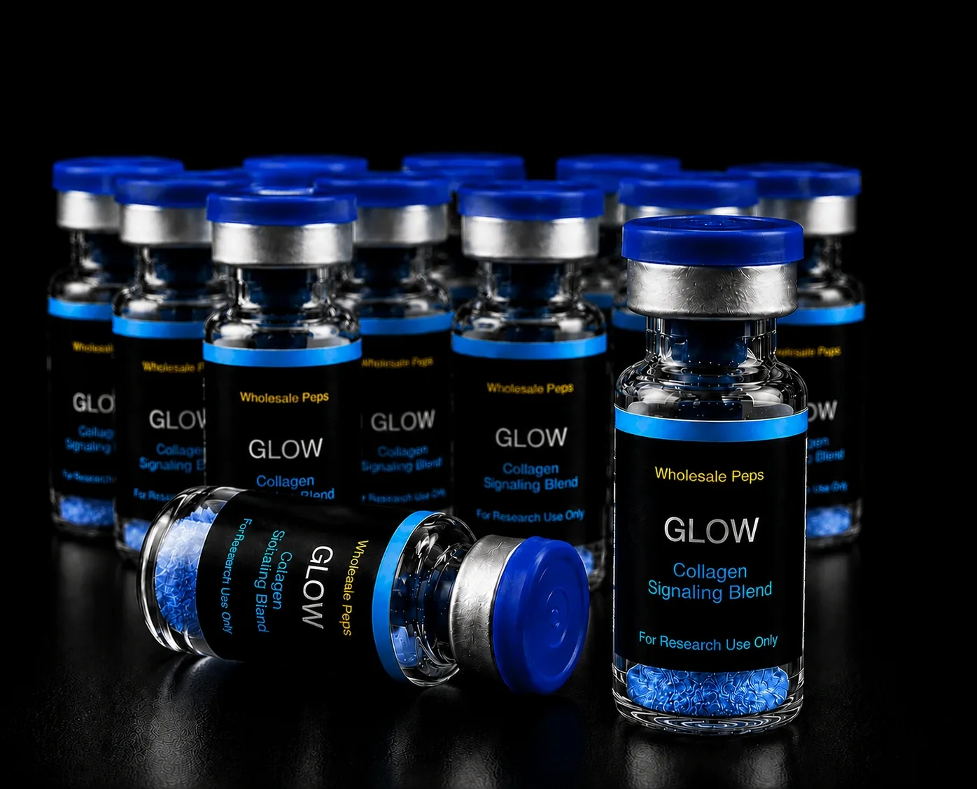 Glow 50mg–70mg research peptide vial — Collagen Pathway Research Blend